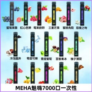 MEHA X Bar魅嗨小黑條7000口拋棄式|一次性電子煙#新品上市#
